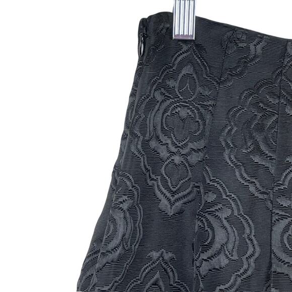 Talbots women's black brocade jacquard midi skirt.  NWOT - Picture 4 of 7